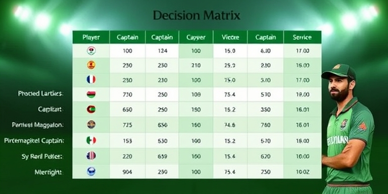 CricBet99 VIP captain decision matrix